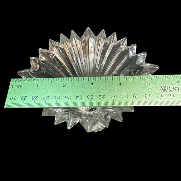 Mikasa Crystal Diamond Fire 8” Flower Vase Curved Stem 8 ¼” Japan - Picture 9 of 10